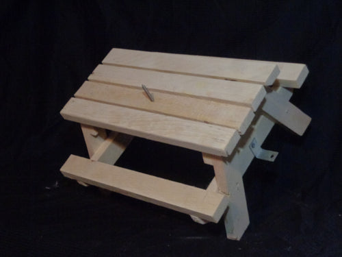 Mini Picnic Table Squirrel Feeder - Handcrafted Wildlife Feeding Station